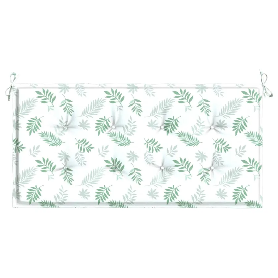 Coussin de banc de jardin motif de feuilles 120x50x3 cm - 4