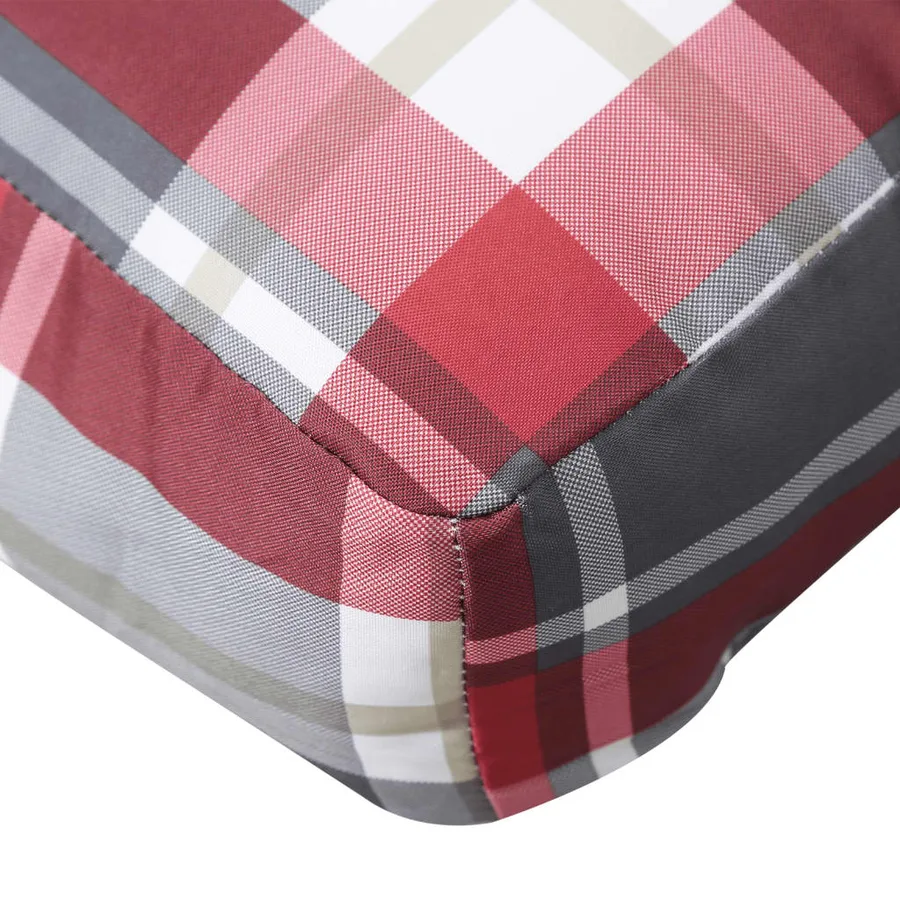 Coussin de palette motif à carreaux rouge tissu - 8