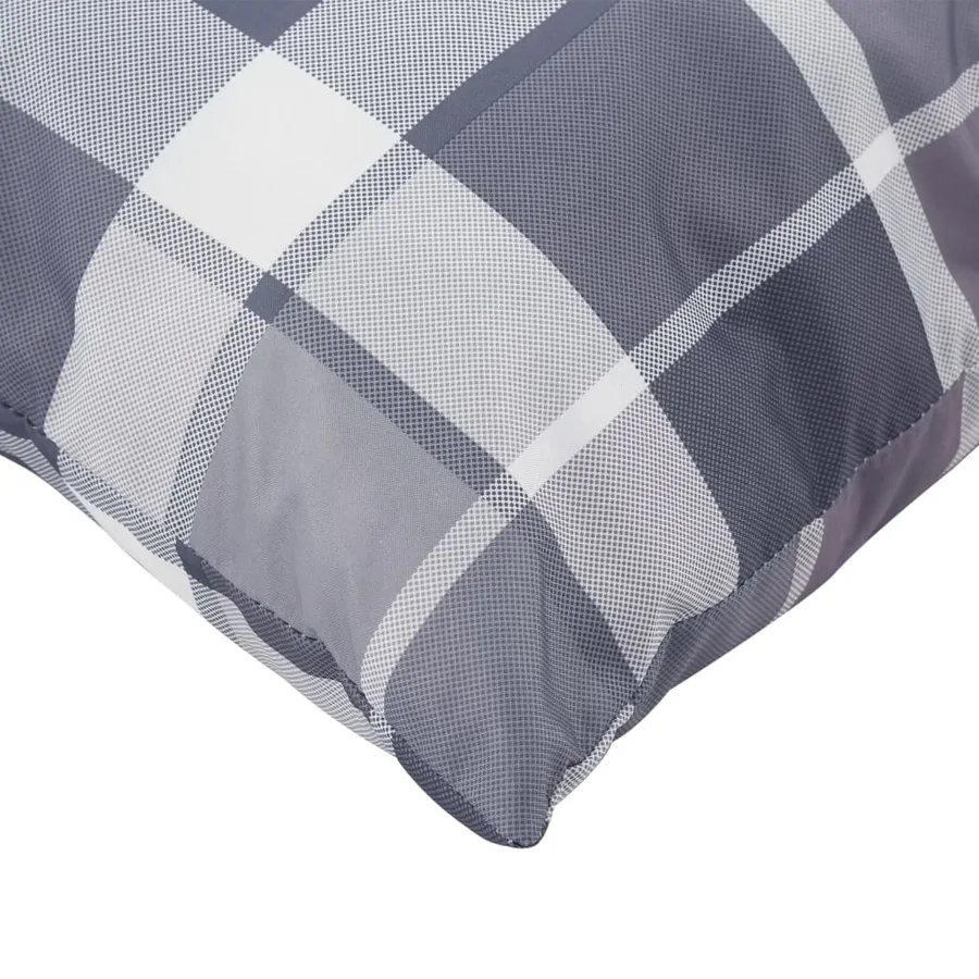 Coussins de palette lot de 3 motif à carreaux gris tissu - 9