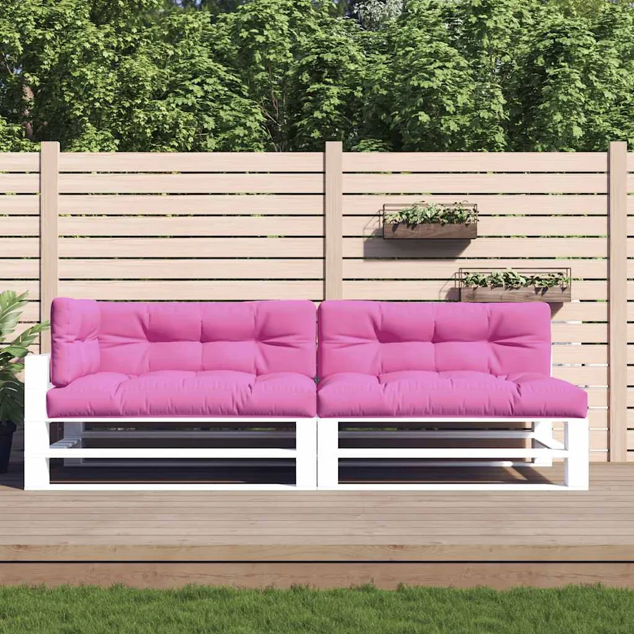 Coussins de palette lot de 5 rose tissu