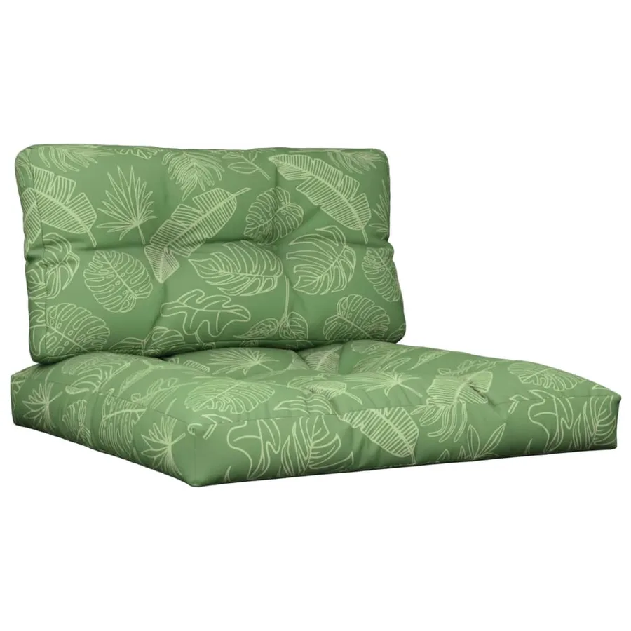 Coussins de palette lot de 2 motif de feuilles tissu - 2