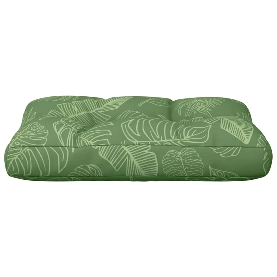 Coussin de palette motif de feuilles 50x40x12 cm tissu - 5