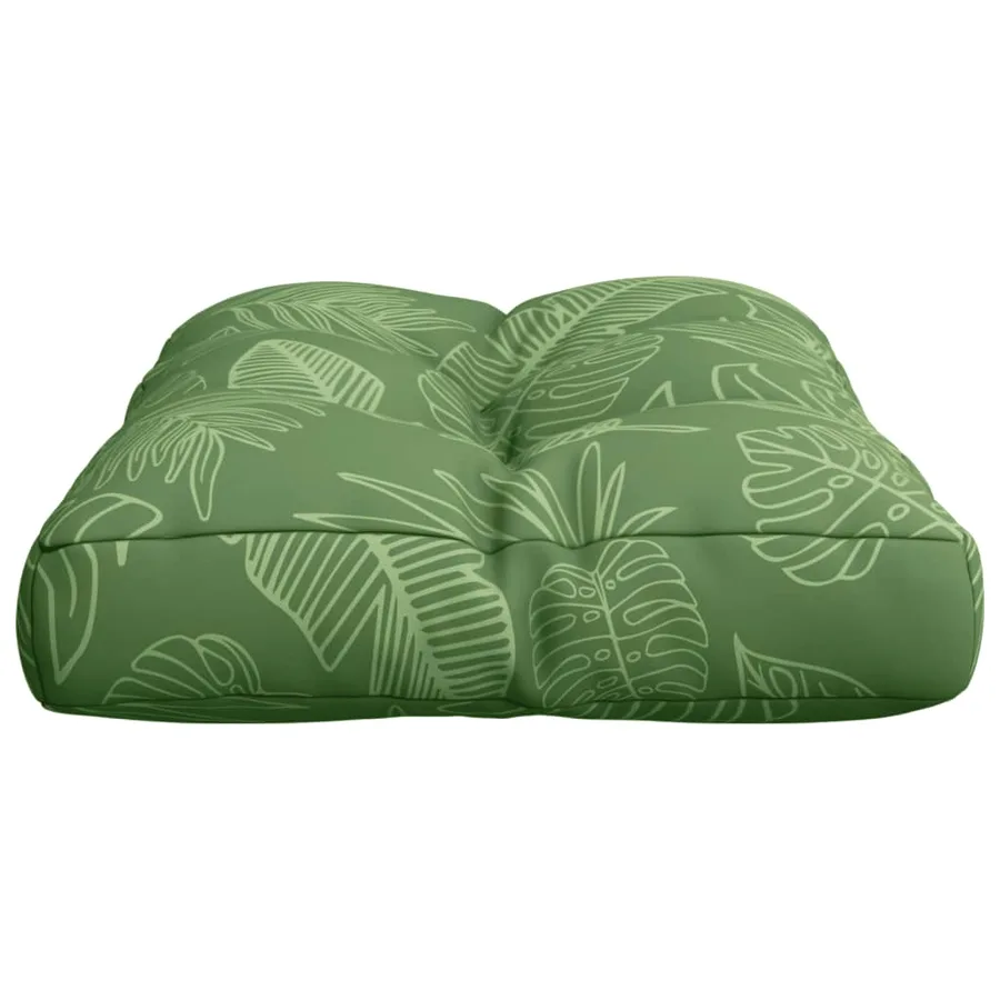 Coussin de palette motif de feuilles 50x40x12 cm tissu - 6