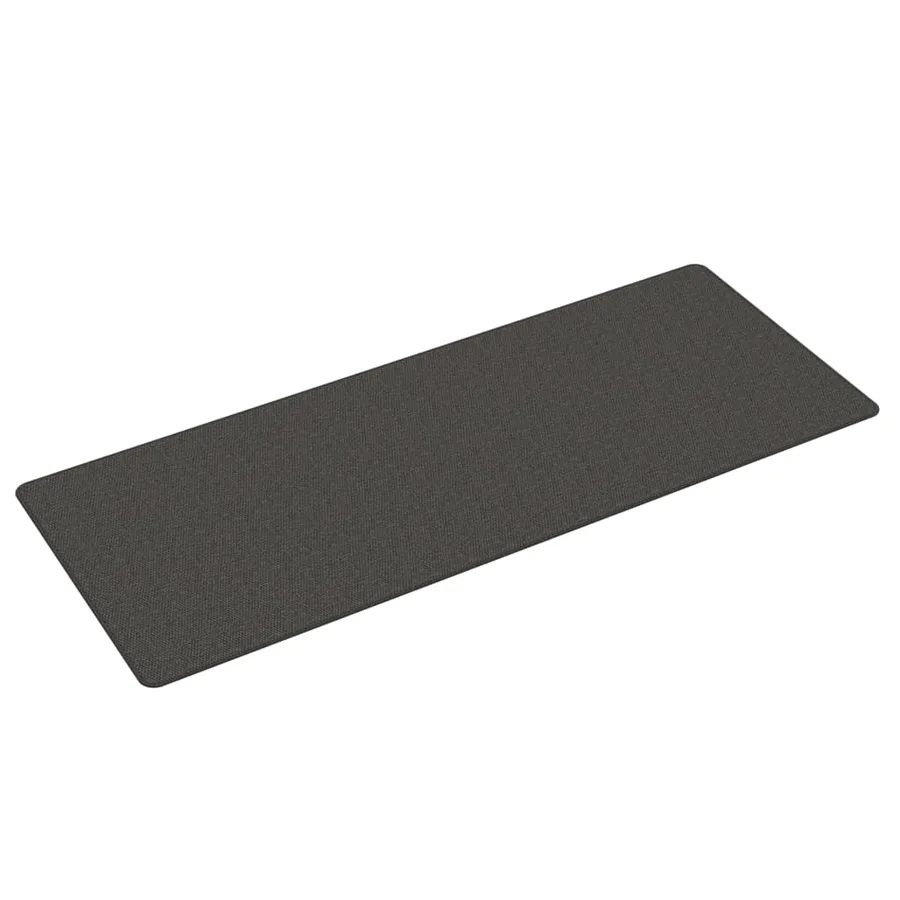 Tapis de couloir aspect sisal anthracite 80x200 cm - 2