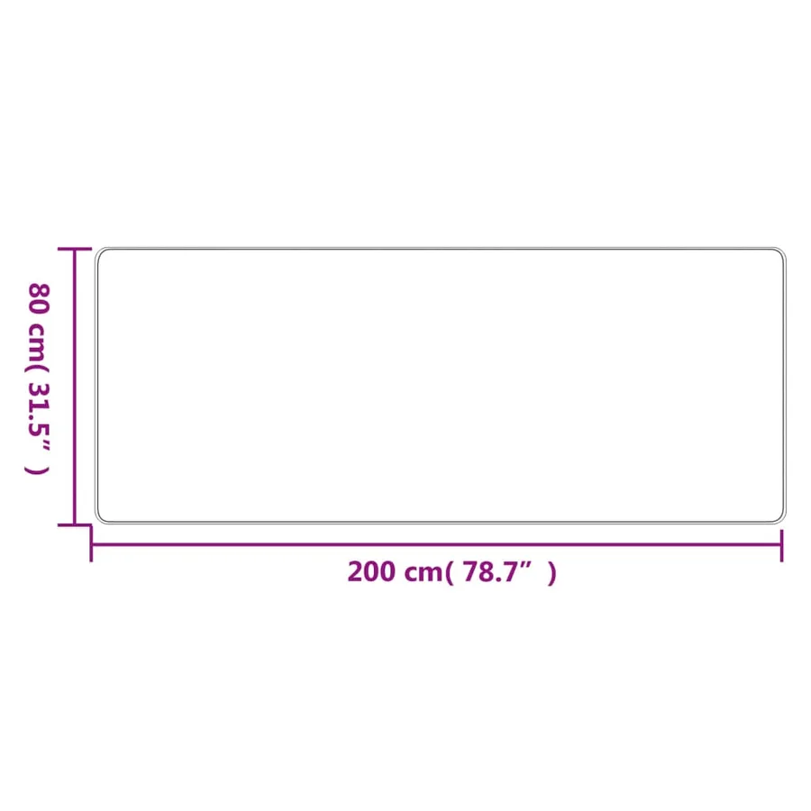 Tapis de couloir aspect sisal anthracite 80x200 cm - 6
