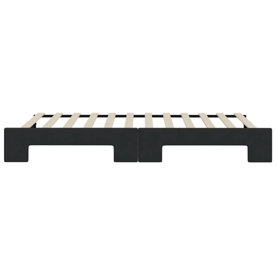 Lit de jour avec gigogne sans matelas noir 90x200 cm - 9