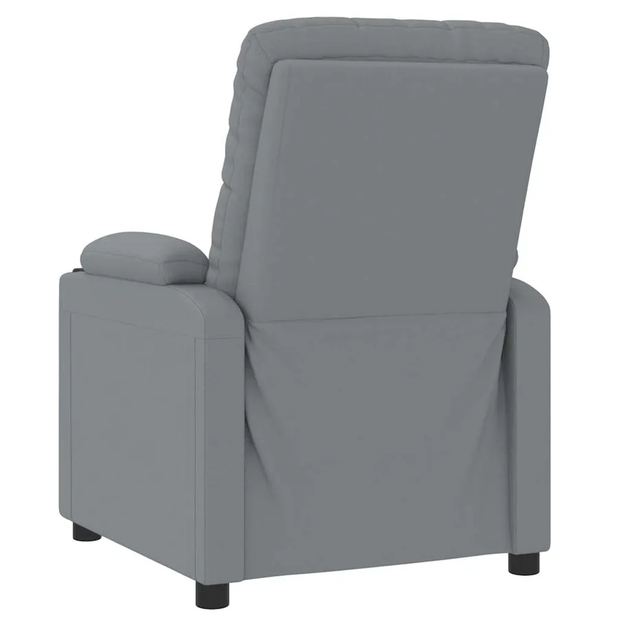 Fauteuil de massage inclinable en tissu gris clair - 5