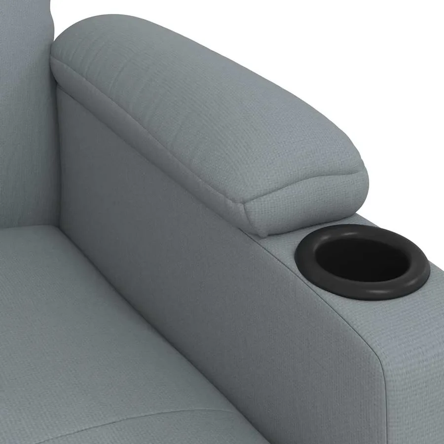 Fauteuil de massage inclinable en tissu gris clair - 7