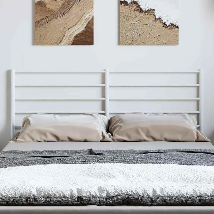 Tête de lit de remplacement métal blanc 135 cm - 3