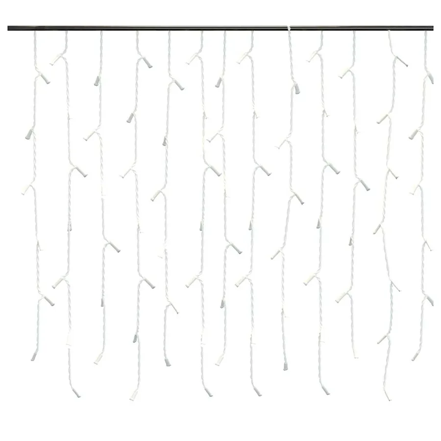 Rideau lumineux à glaçons LED 10m 400LED Blanc froid 8fonctions - 4