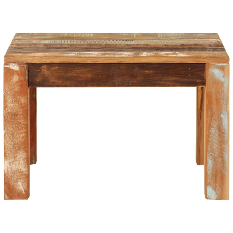 Table basse 55x55x35 cm Bois de récupération massif - 2