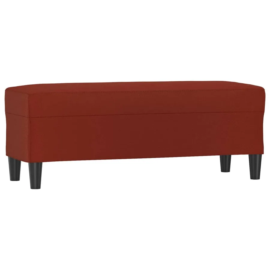 Banc Rouge bordeaux 100x35x41 cm Similicuir - 2