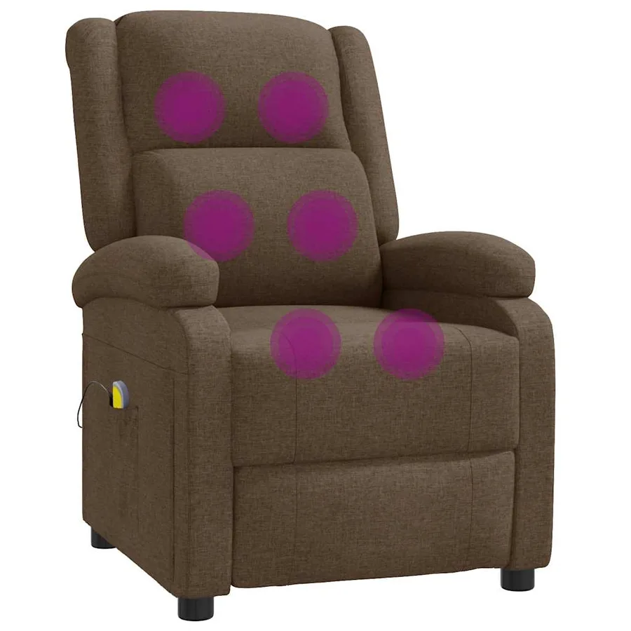 Fauteuil de massage Marron Tissu - 6