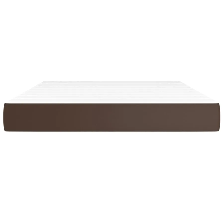 Matelas de lit à ressorts ensachés fermeté moyenne Marron 140x190x20 cm - 3