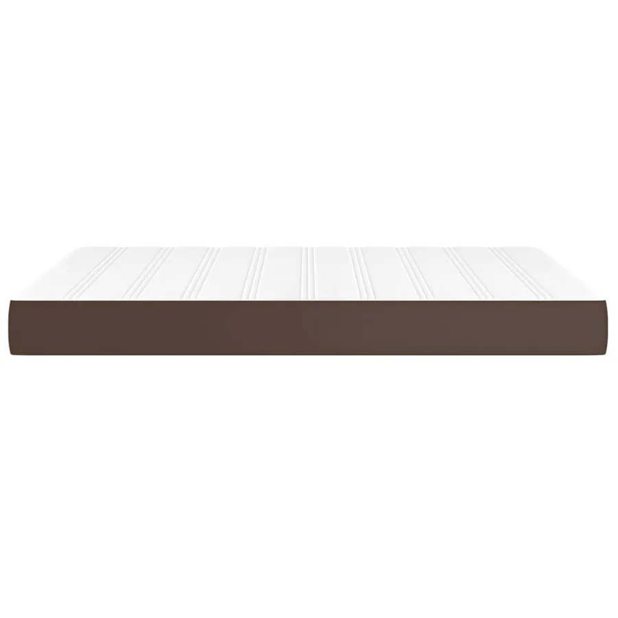 Matelas de lit à ressorts ensachés fermeté moyenne Marron 140x190x20 cm - 4