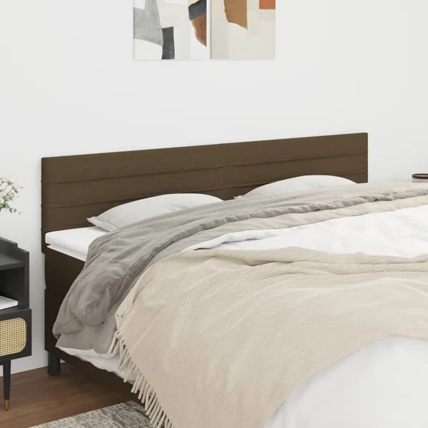 Têtes de lit Marron foncé 200 x 5 x 78/88 cm Tissu