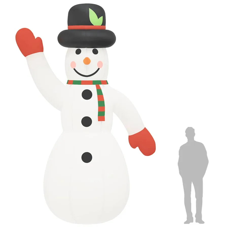Bonhomme de neige gonflable avec LED 455 cm - 11