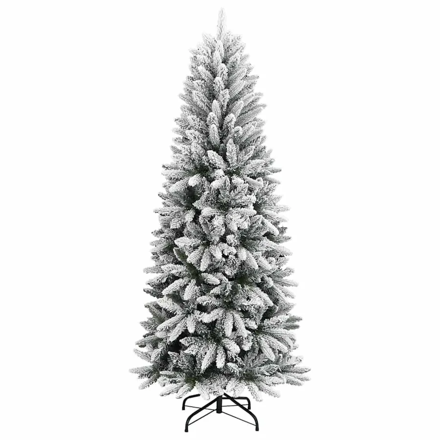 Sapin de Noël artificiel avec neige floquée 120 cm PVC et PE - 2