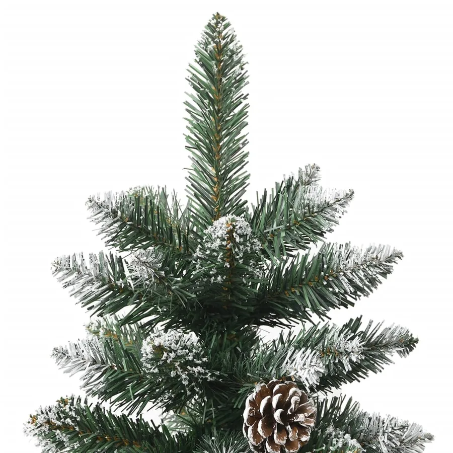 Sapin de Noël artificiel avec support Vert 210 cm PVC - 5