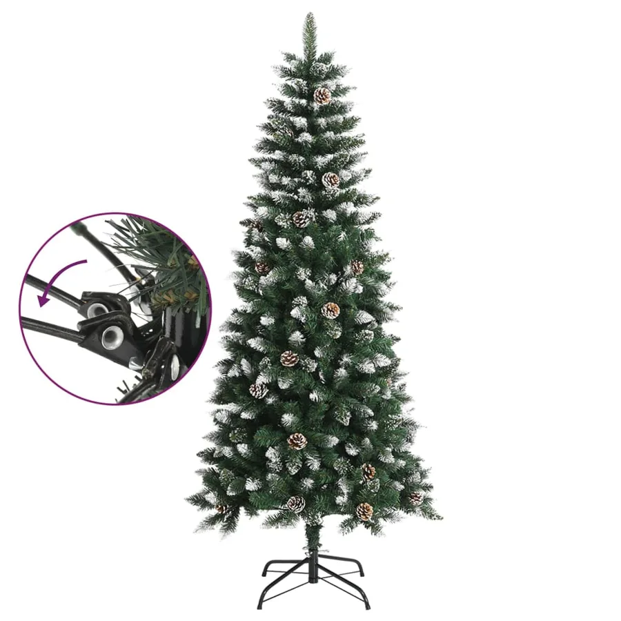 Sapin de Noël artificiel avec support Vert 150 cm PVC - 3