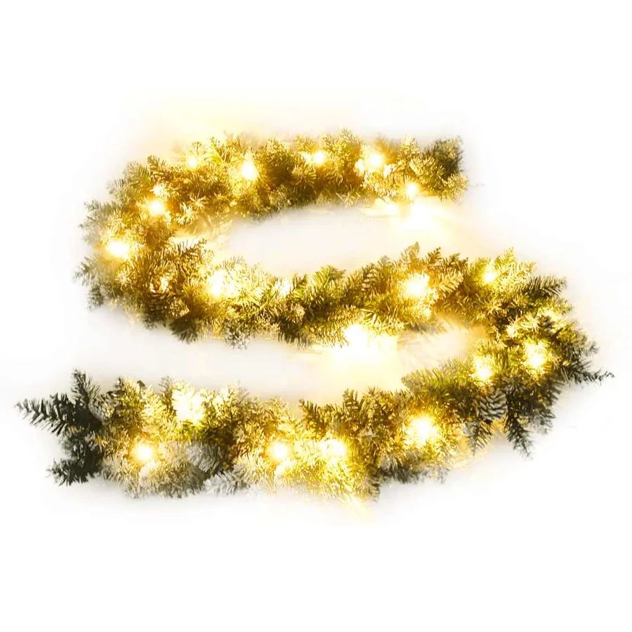 Guirlande de Noël avec lumières LED Vert 2,7 m PVC - 2