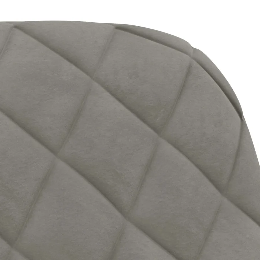 Chaises pivotantes à manger lot de 2 Gris clair Velours - 7