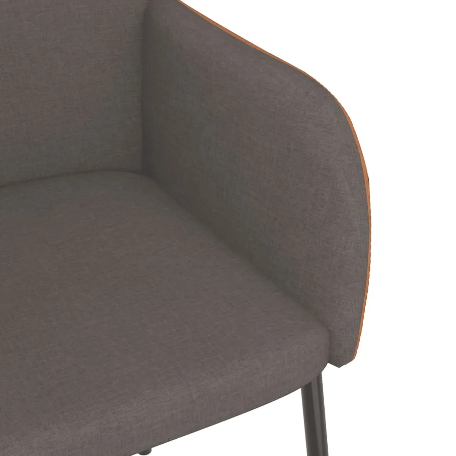 Chaises à manger lot de 2 gris foncé tissu et similicuir - 7