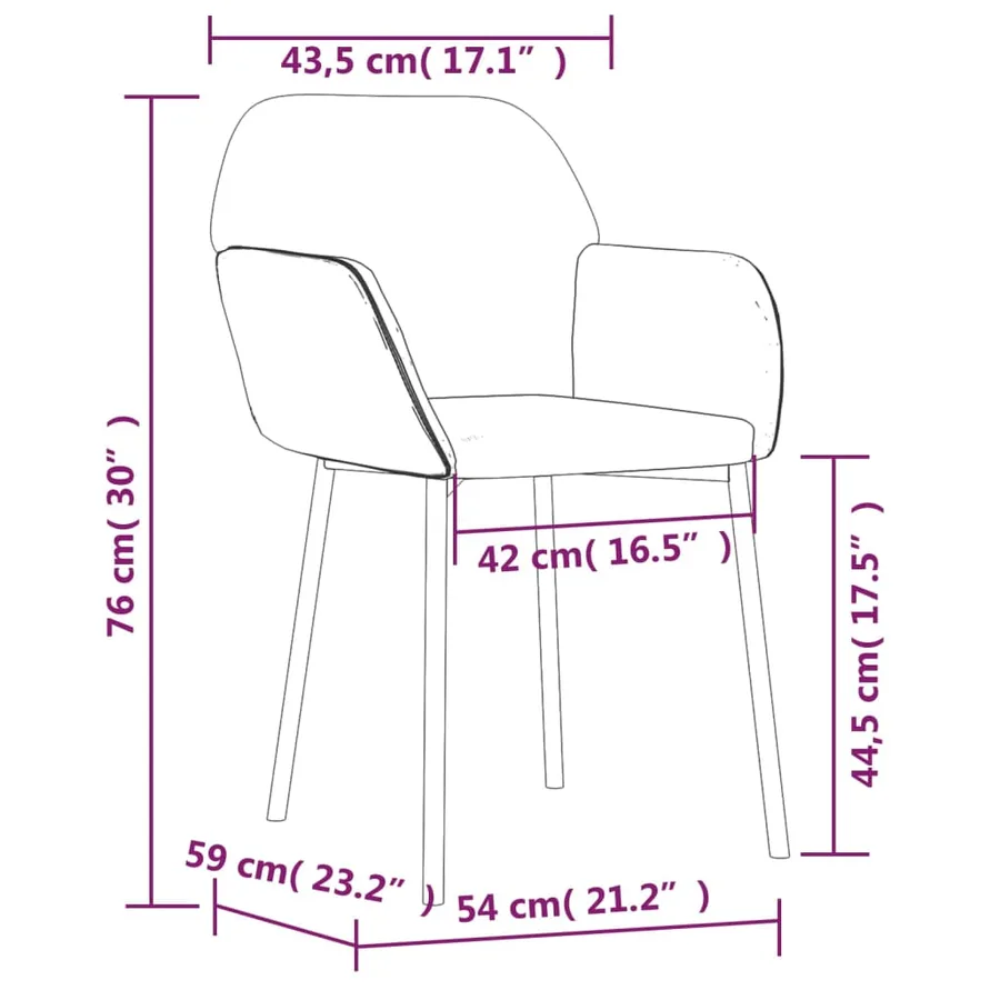 Chaises à manger lot de 2 gris foncé tissu et similicuir - 9