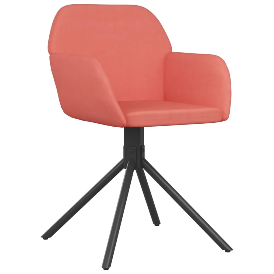 Chaises pivotantes à manger lot de 2 Rose Velours - 3