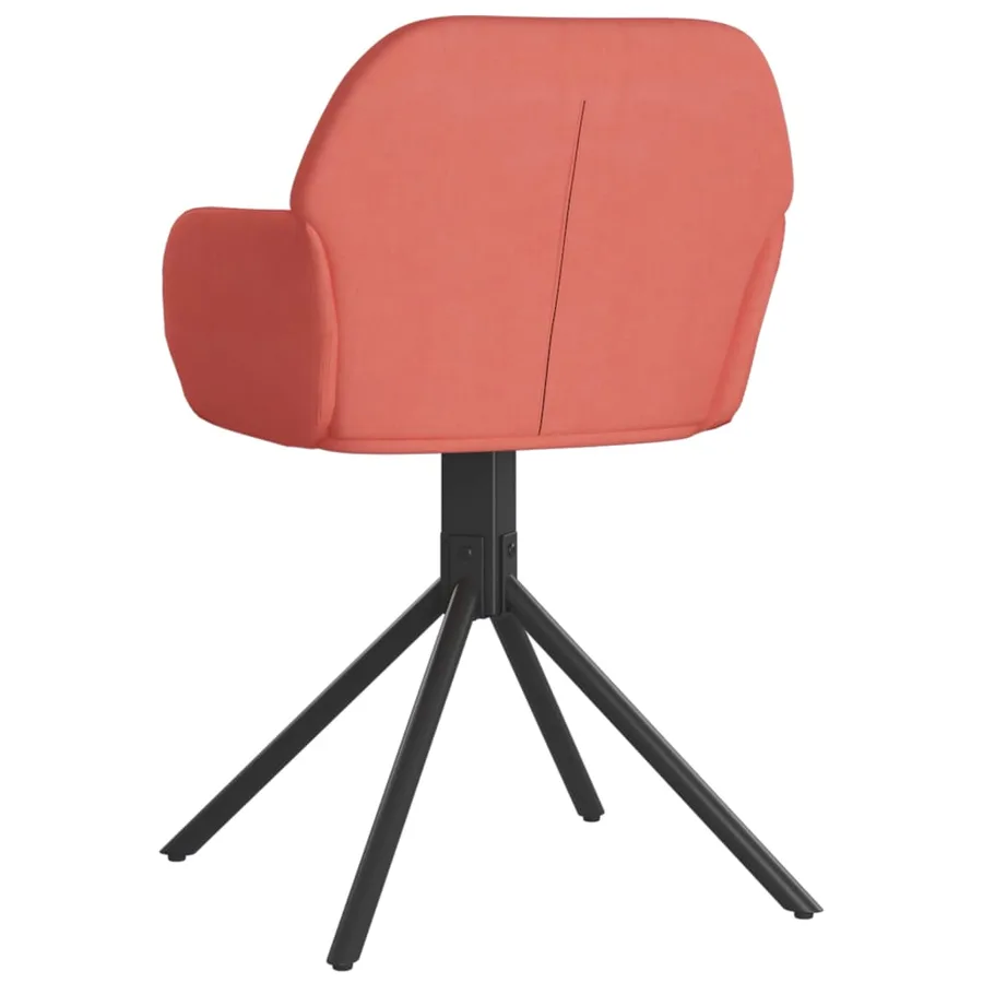 Chaises pivotantes à manger lot de 2 Rose Velours - 6