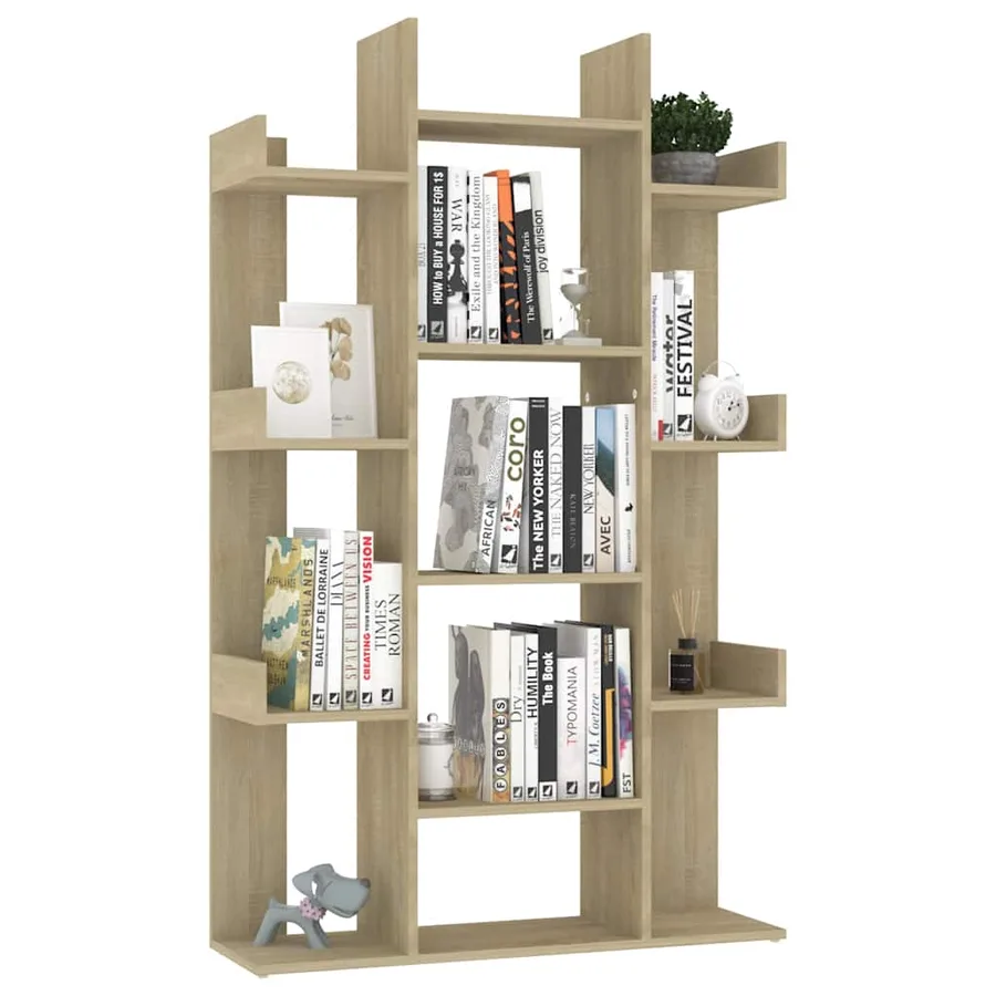 Bibliothèque Chêne Sonoma 86x25,5x140 cm Bois d’ingénierie - 6