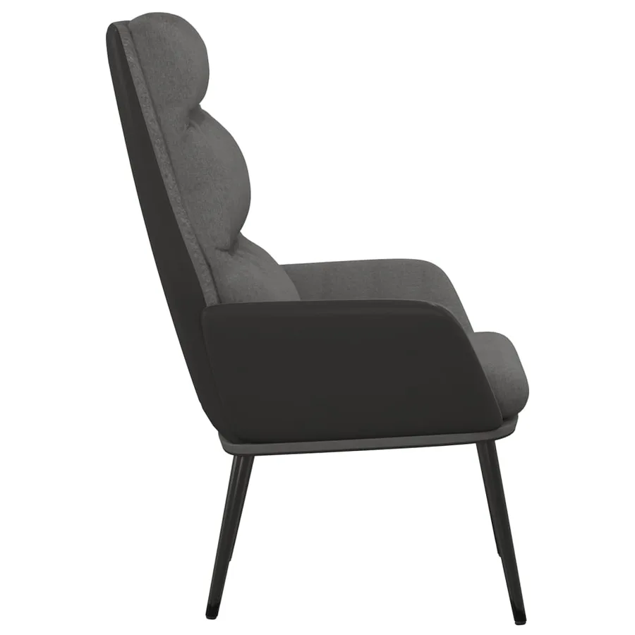 Chaise de relaxation Gris clair Tissu - 4