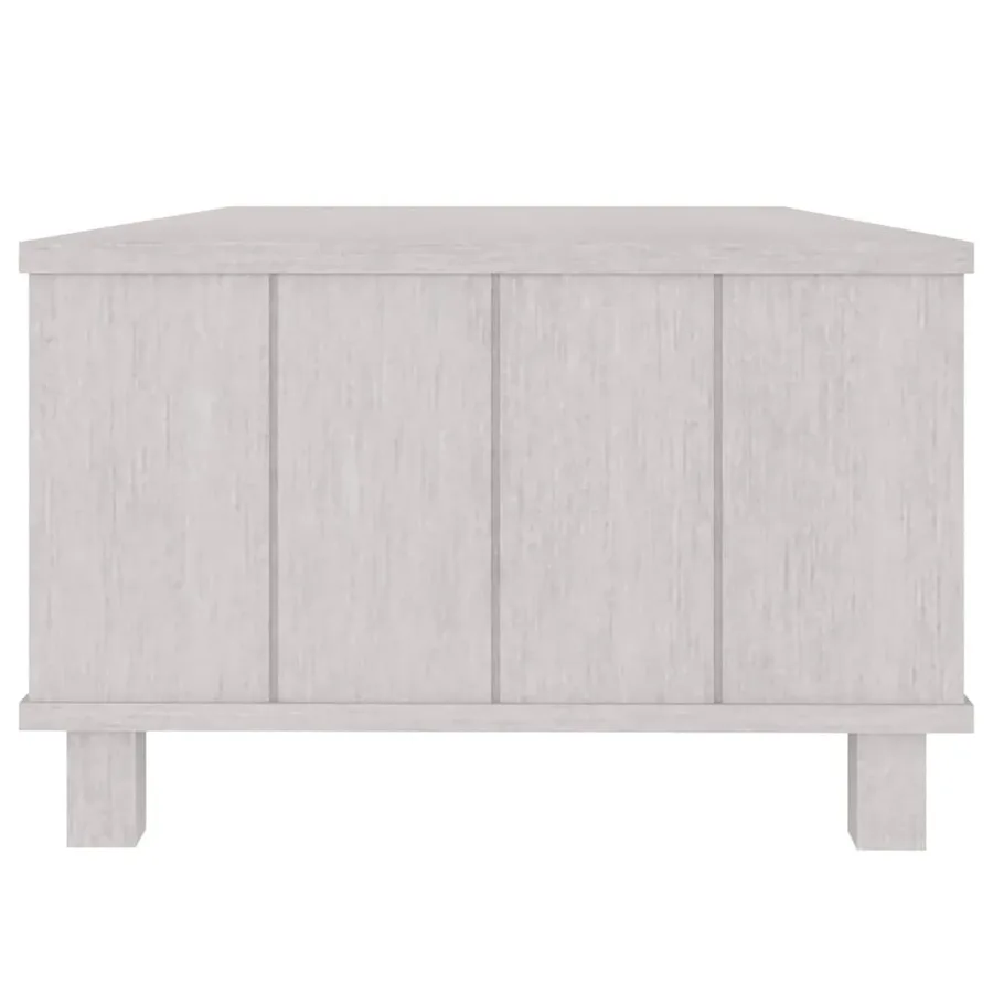 Table basse HAMAR Blanc 100x55x35 cm Bois massif de pin - 6