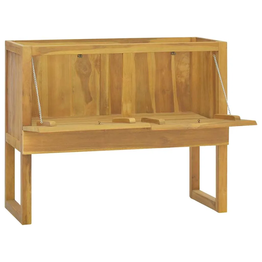 Armoire de salle de bain 90x40x75,5 cm bois de teck solide - 2