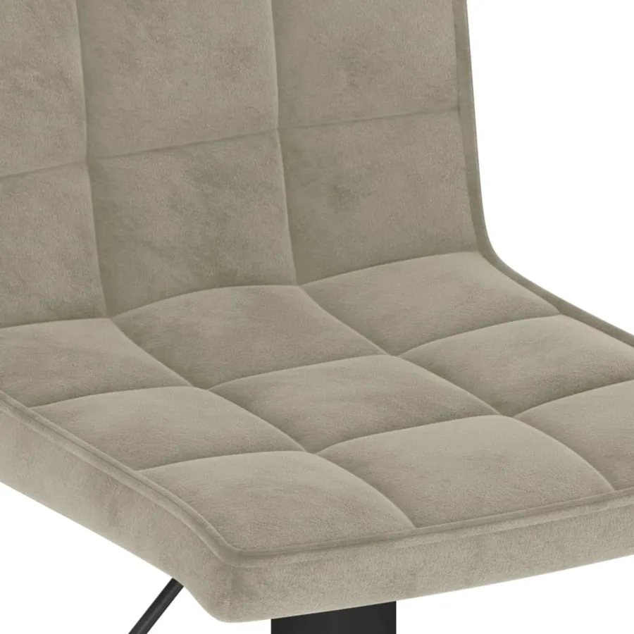 Tabourets de bar lot de 2 gris clair velours - 8