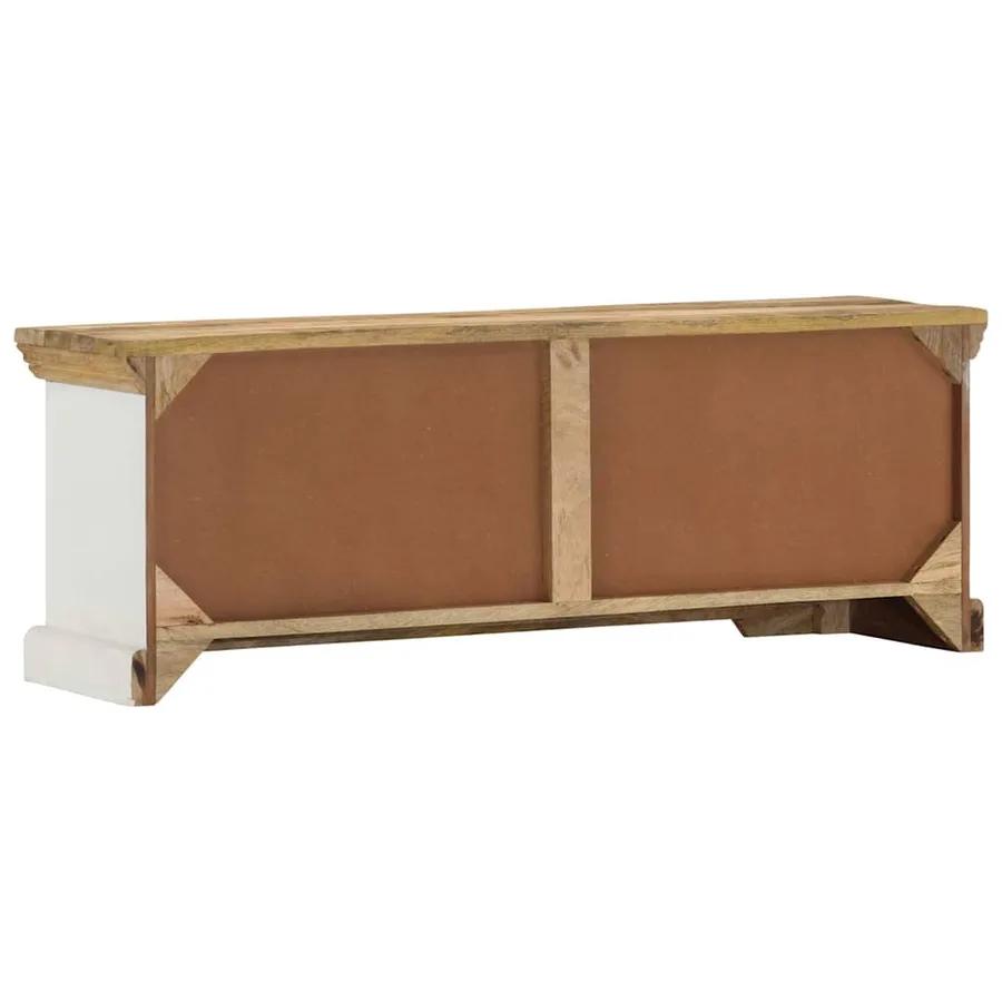 Meuble TV 110x30x40 cm Bois massif de manguier - 5