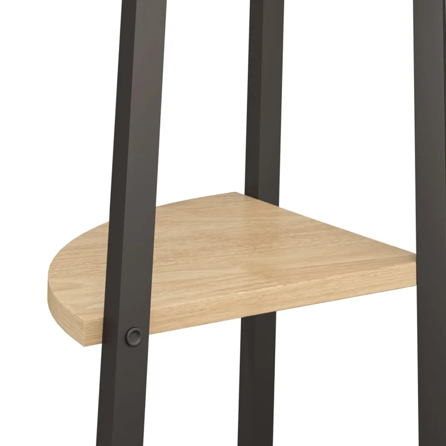 Étagère d'angle 3 niveaux Marron clair et noir 45,5x31,5x120 cm - 7