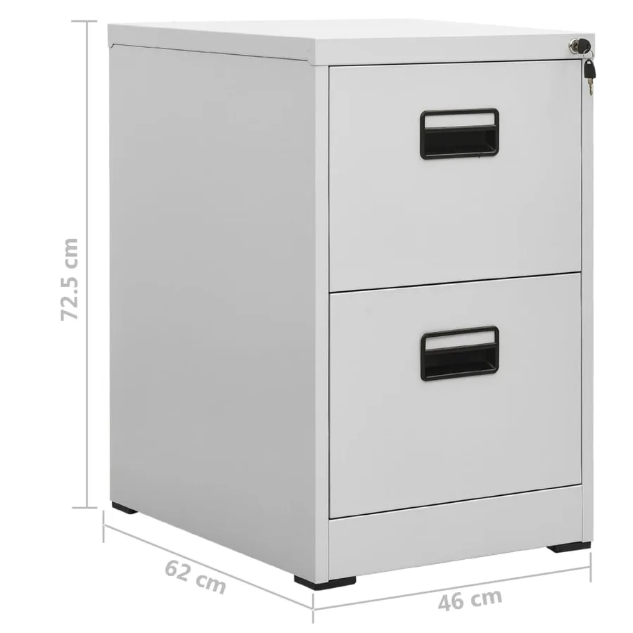Classeur Gris clair 46x62x72,5 cm Acier - 11