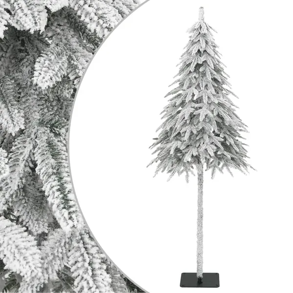 Sapin de Noël artificiel avec neige floquée 210 cm