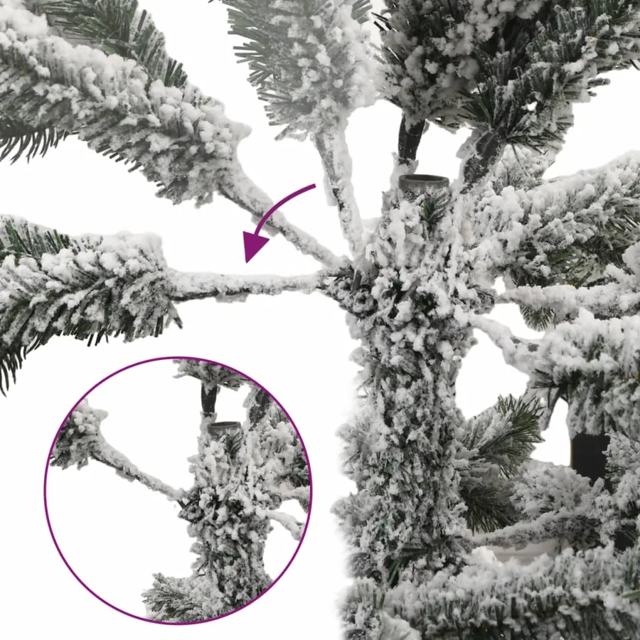 Sapin de Noël artificiel avec neige floquée 210 cm - 3