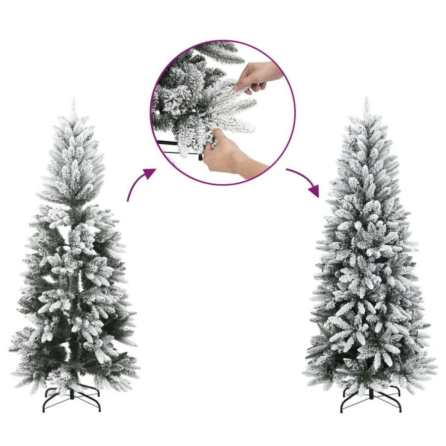 Sapin de Noël artificiel avec neige floquée 210 cm - 4