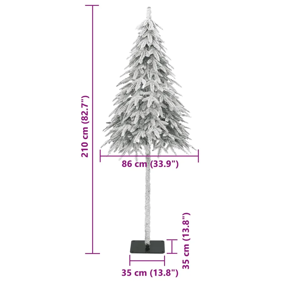 Sapin de Noël artificiel avec neige floquée 210 cm - 8