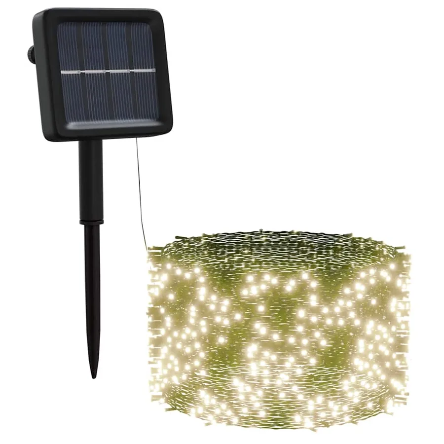 Lampes solaires 5 pcs 5x200 LED Blanc chaud Intérieur Extérieur - 3