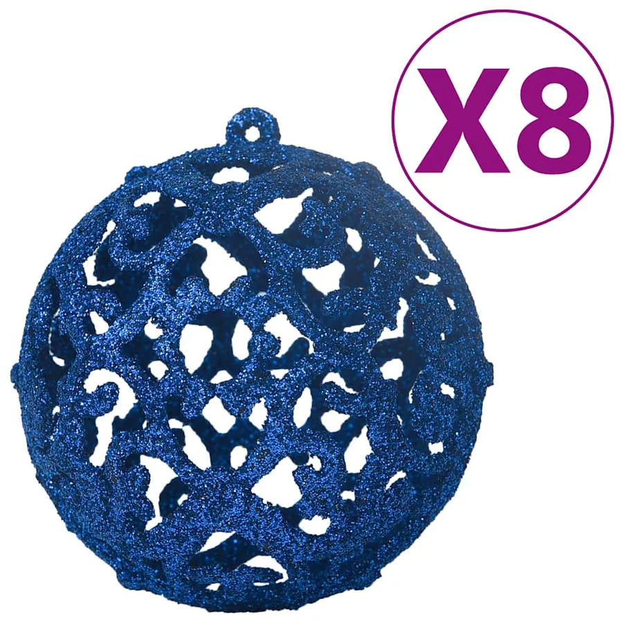 Ensemble de boules de Noël 100 pcs Bleu - 4
