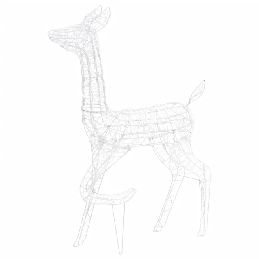 Famille de rennes de décoration Acrylique 300 LED blanc froid - 8