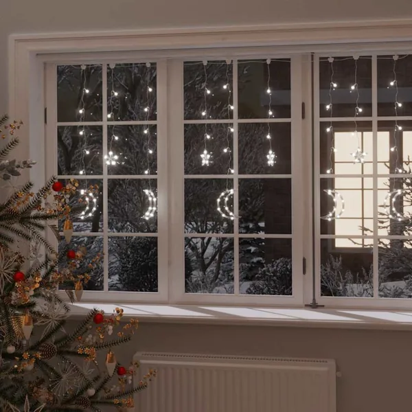 Guirlande lumineuse étoile et lune avec télécommande 345 LED