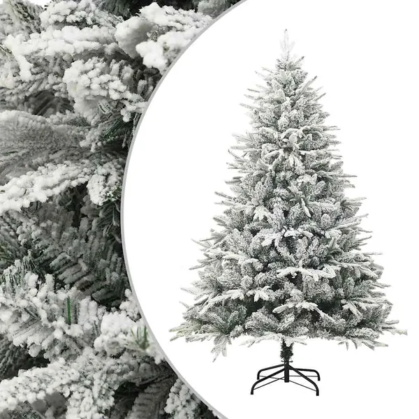 Sapin de Noël artificiel à flocons de neige Vert 180 cm PVC/PE