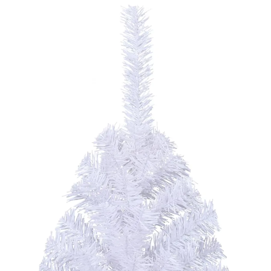 Sapin de Noël artificiel moitié avec support blanc 240 cm PVC - 5