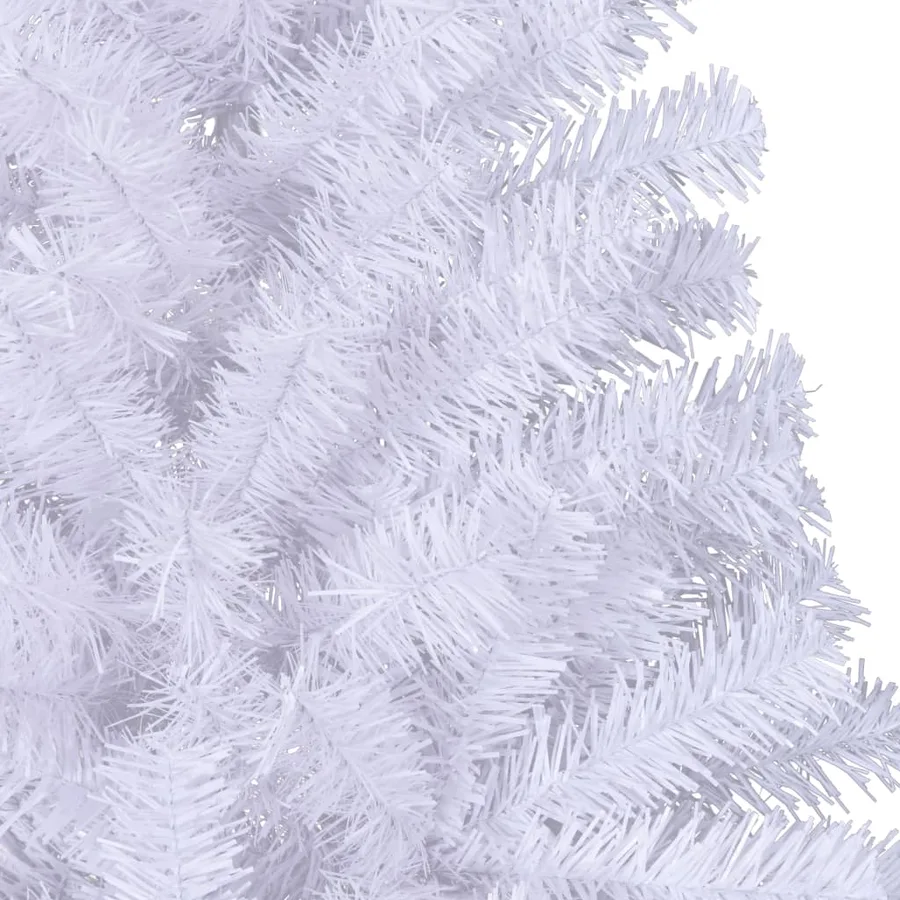 Sapin de Noël artificiel moitié avec support blanc 240 cm PVC - 6