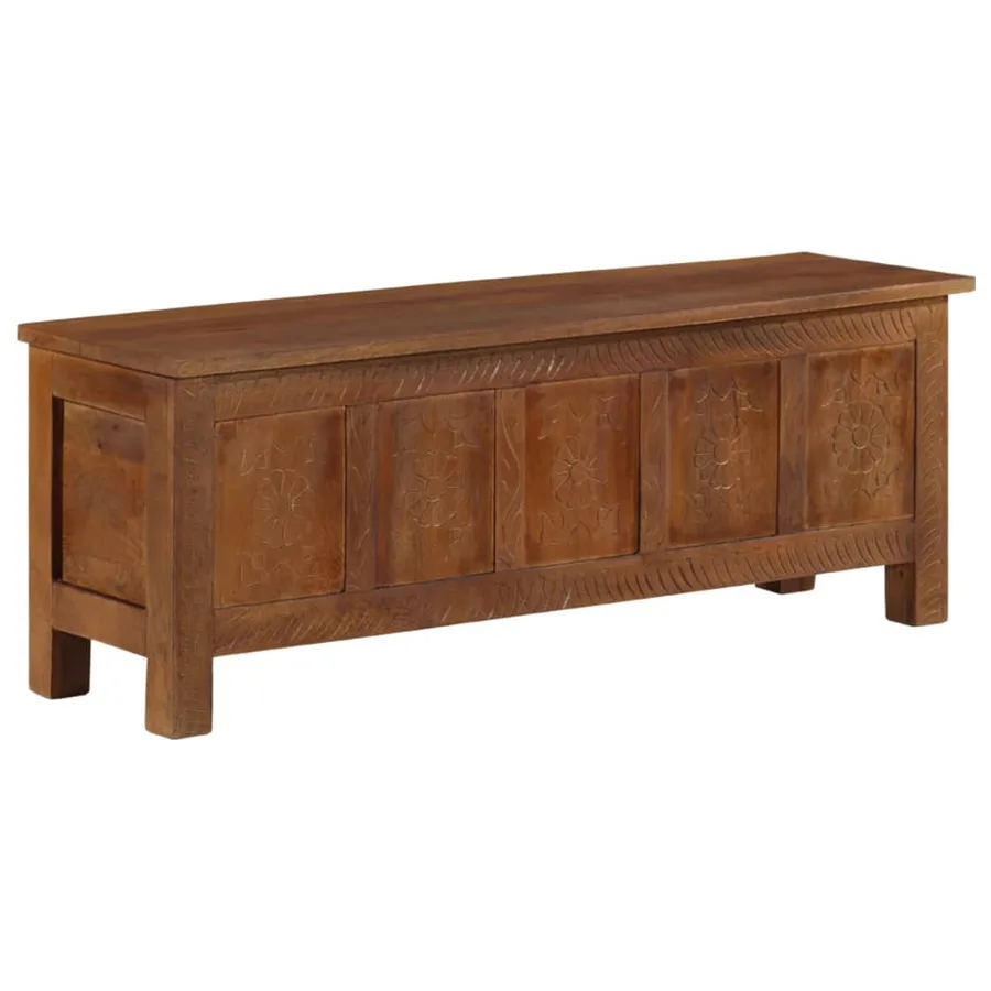 Boîte de rangement 110x30x40 cm Bois de manguier solide - 10